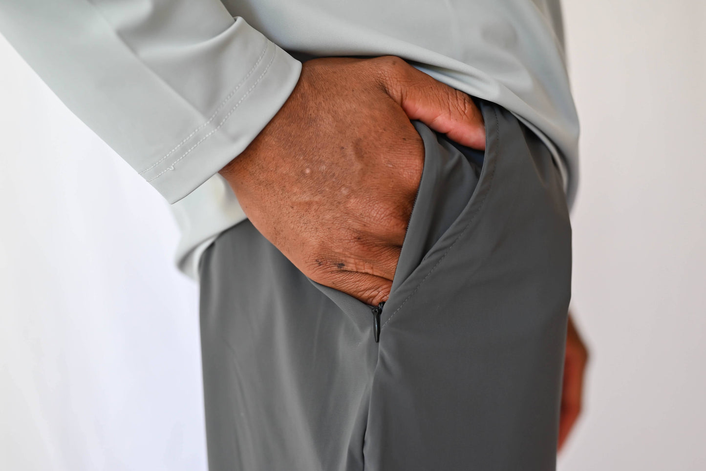 Dual open and secure zipper pocket UPF 50+ joggers