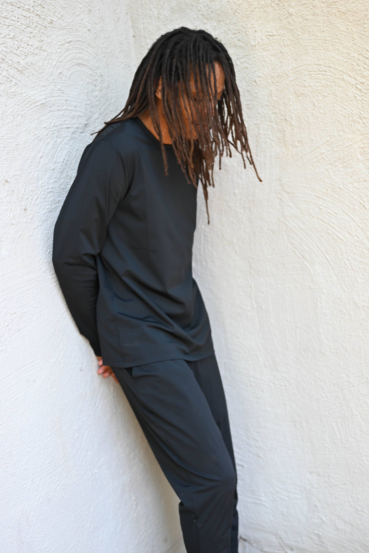 Black sun protective UPF 50+ long sleeve top