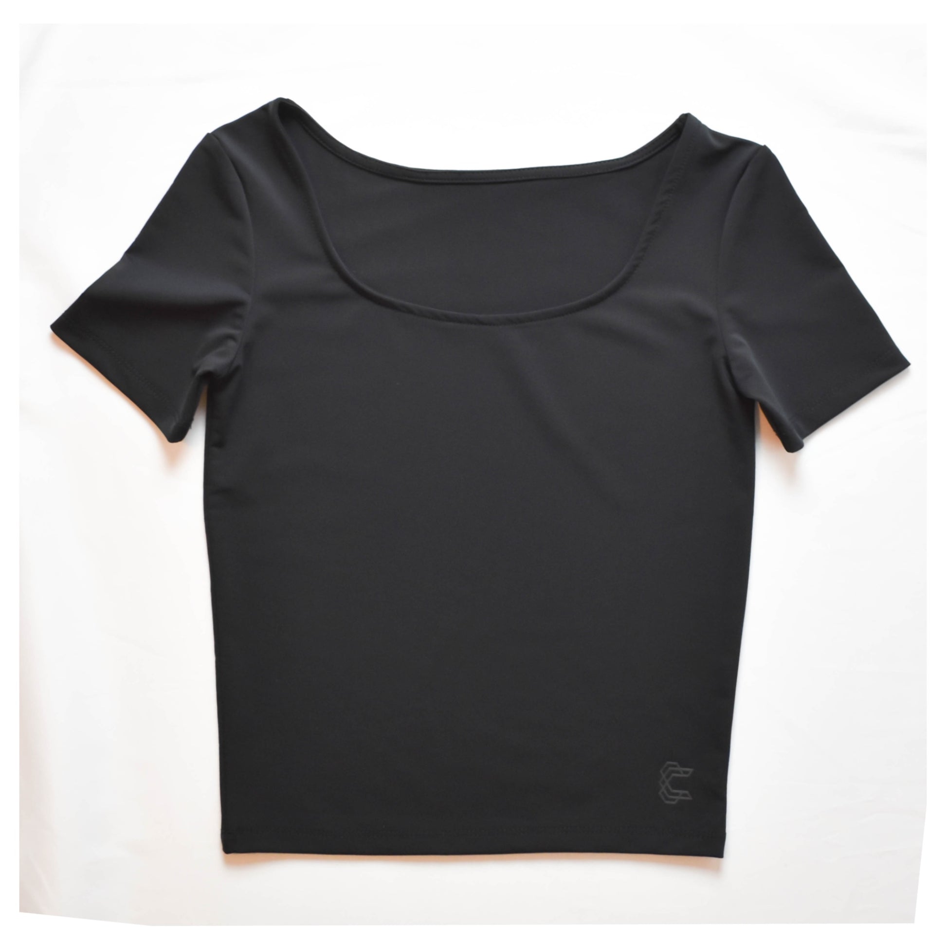 Black Reversible High Neck and Scoop Neck UPF 50+ Women's Short Sleeve Versatile Sun Protective Top